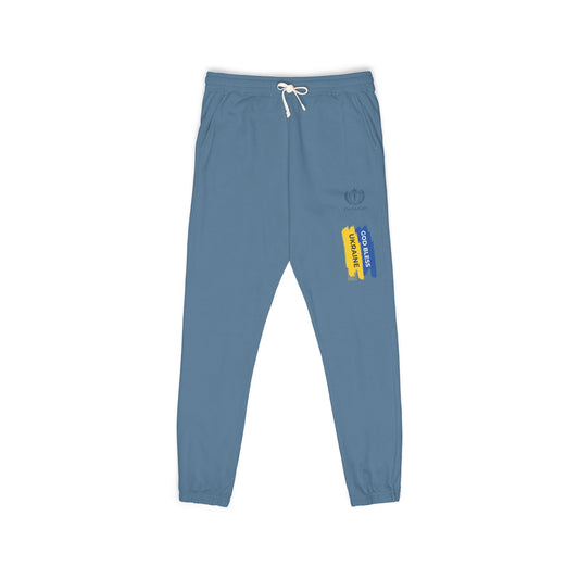 Ukraine Support Sweatpants – Yellow & Blue Ribbon Fleece Joggers
