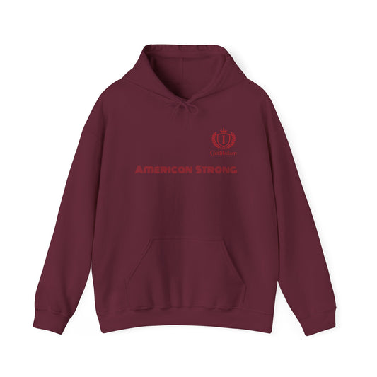 American Strong Hoodie – Patriotic USA Graphic Hooded Sweatshirt
