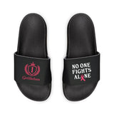 Men's Slide Sandals — 'No One Fights Alone' Cancer Support Removable-Strap Slides