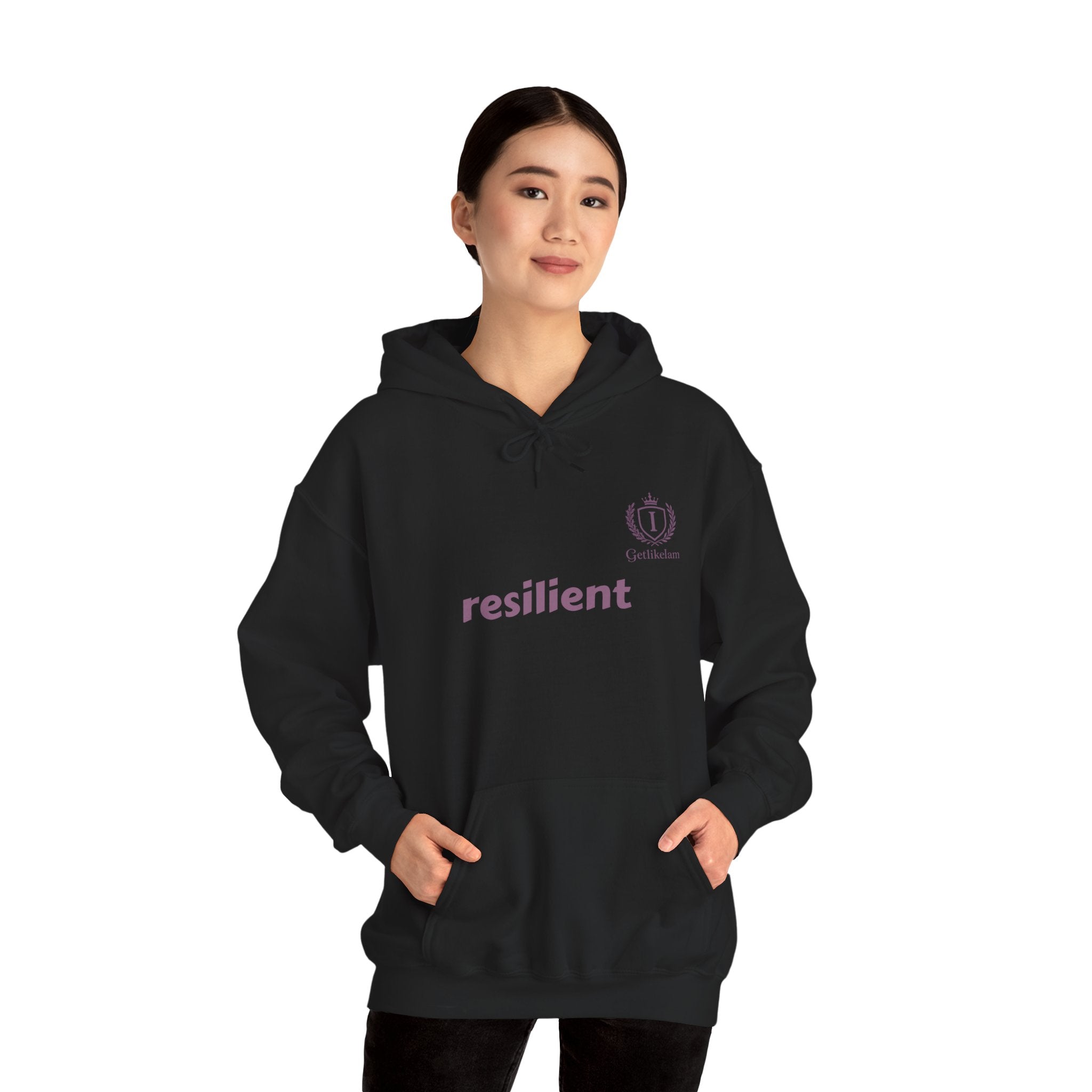 Hoodie — resilient Minimalist White Graphic Hoodie