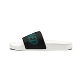 Women's Removable-Strap Slide Sandals — Customizable White Strap with Bold Green Text