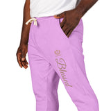 Blessed Script Sweatpants — Cozy Cream Fleece Joggers