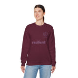 resilient Crewneck Sweatshirt — Minimal White Graphic Pullover