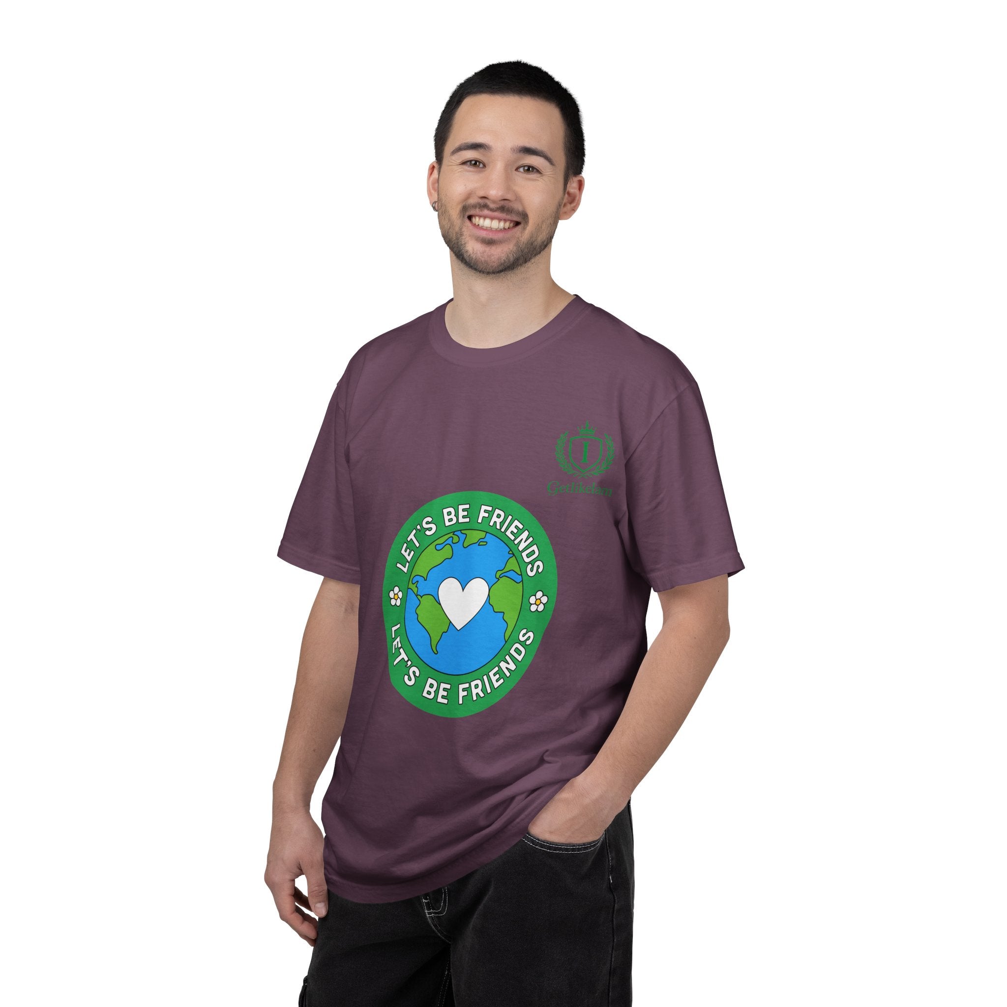 Let's Be Friends Earth Graphic T-Shirt