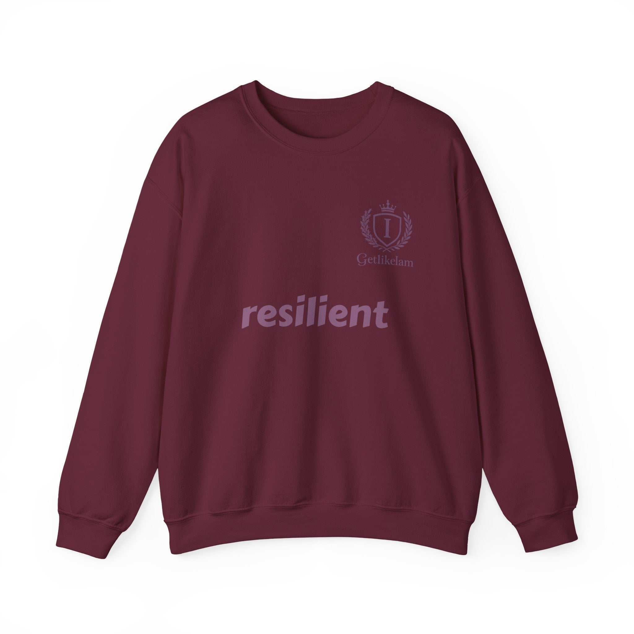 resilient Crewneck Sweatshirt — Minimal White Graphic Pullover