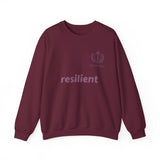 resilient Crewneck Sweatshirt — Minimal White Graphic Pullover