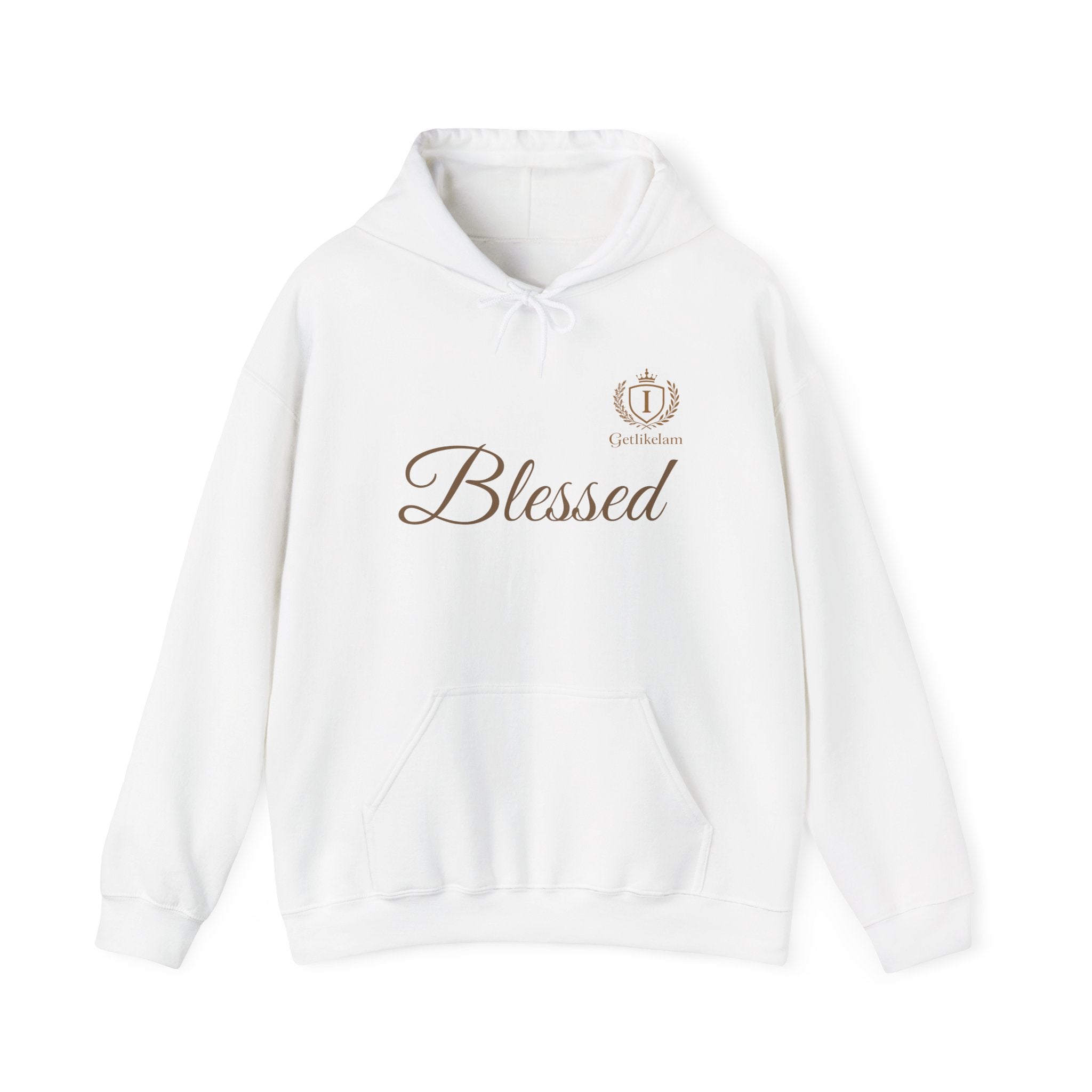 Blessed Script Hoodie — Minimal Faith Christian Sweatshirt