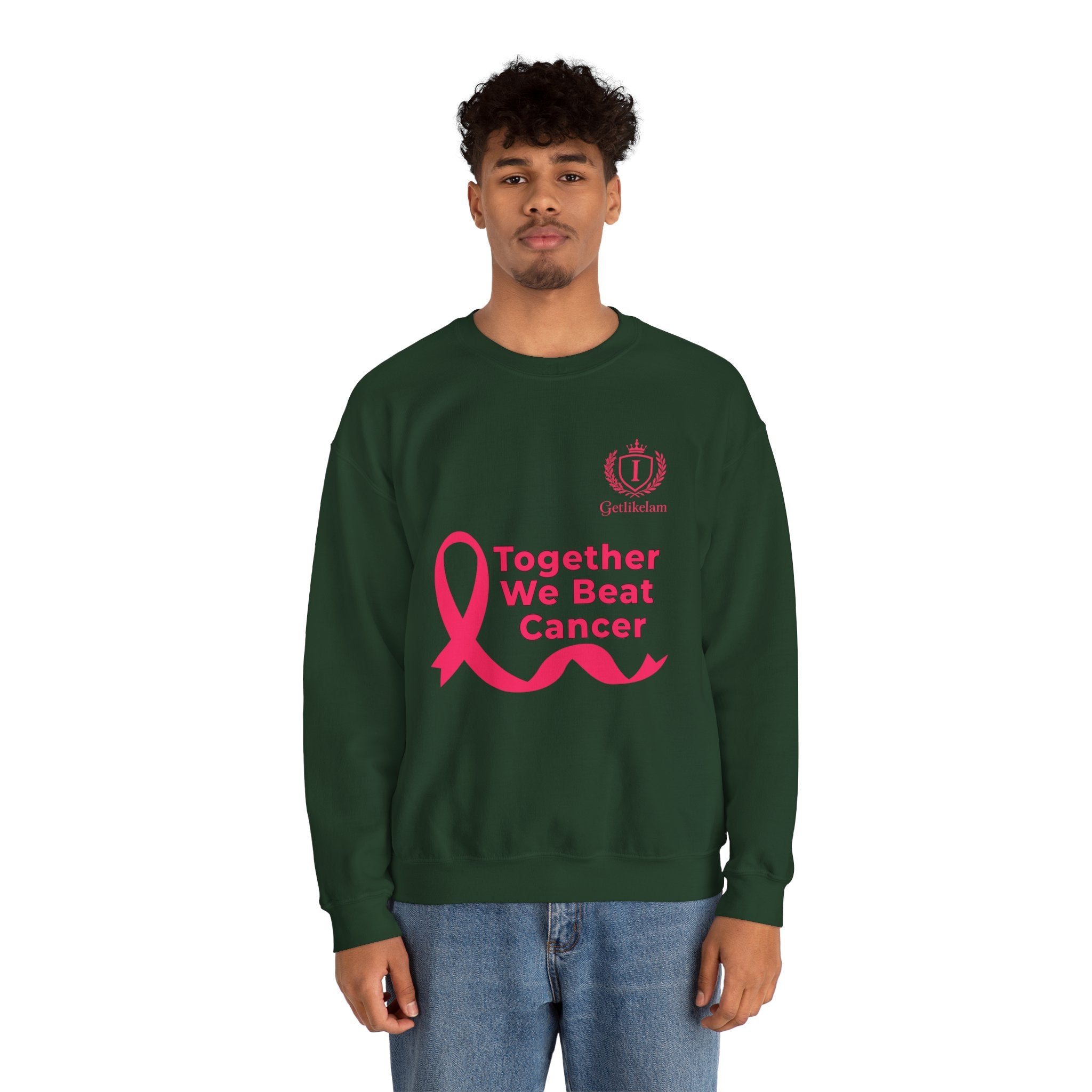 Cancer Awareness Crewneck - "Together We Beat Cancer" Sweatshirt
