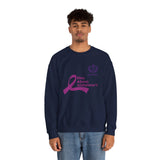 Rise Above Alzheimer's Crewneck Sweatshirt - Purple Ribbon Memory Awareness