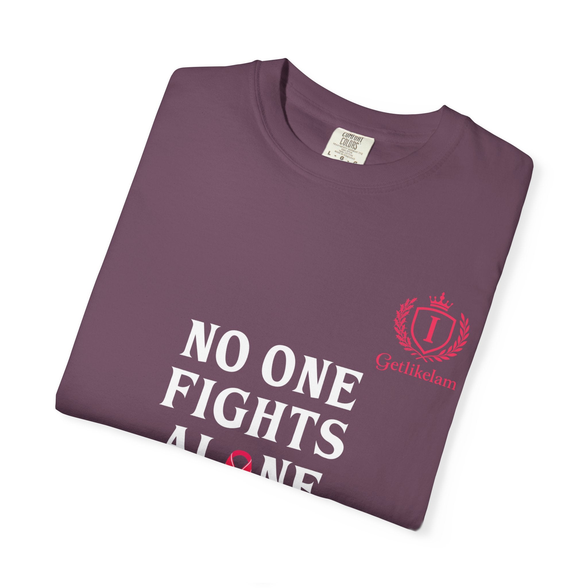 No One Fights Alone T-Shirt — Cancer Awareness Support Tee