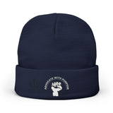 Embroidered "End Of Care With Attitude" Fist Knit Beanie