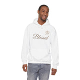 Blessed Script Hoodie — Minimal Faith Christian Sweatshirt