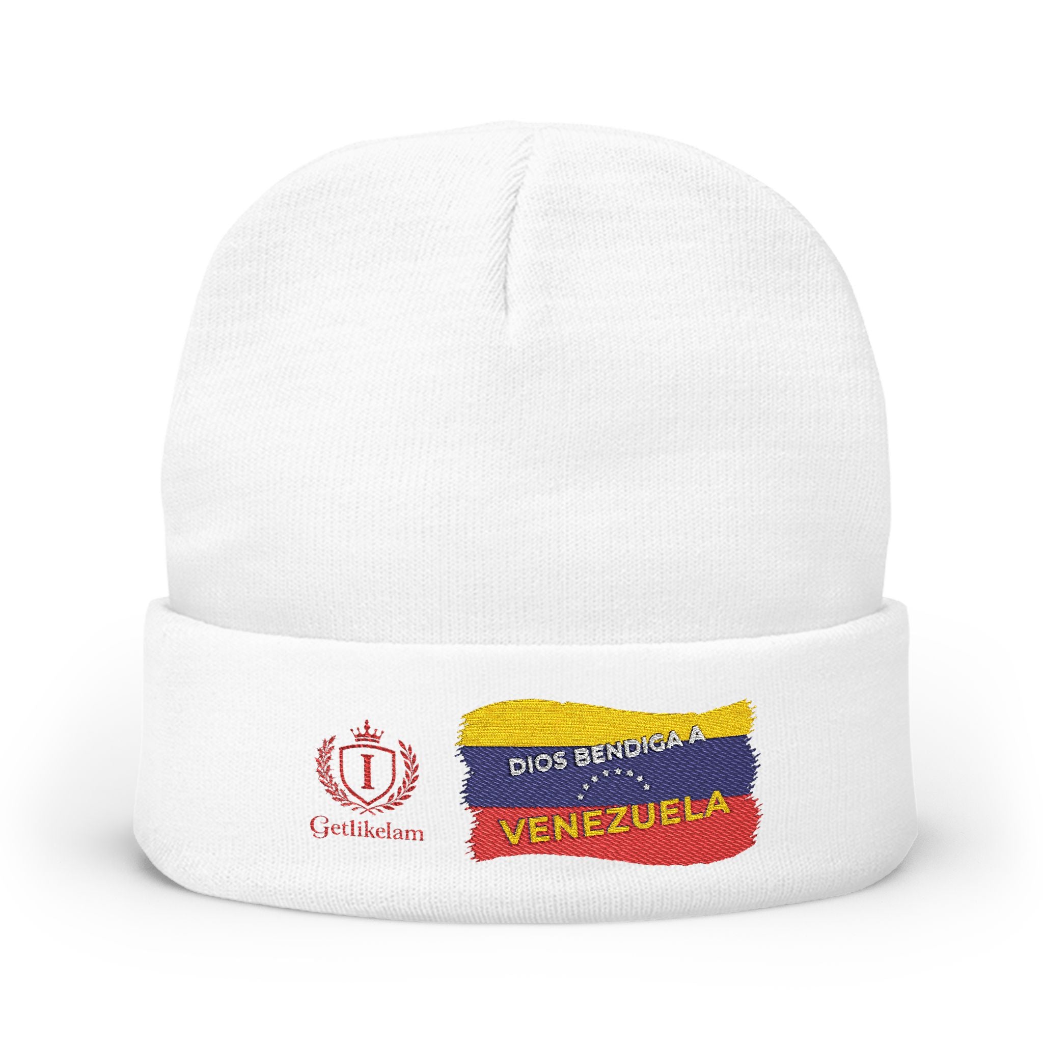Venezuela Flag Embroidered Knit Beanie