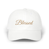 Blessed Embroidered Dad Cap — Classic White Adjustable Baseball Hat