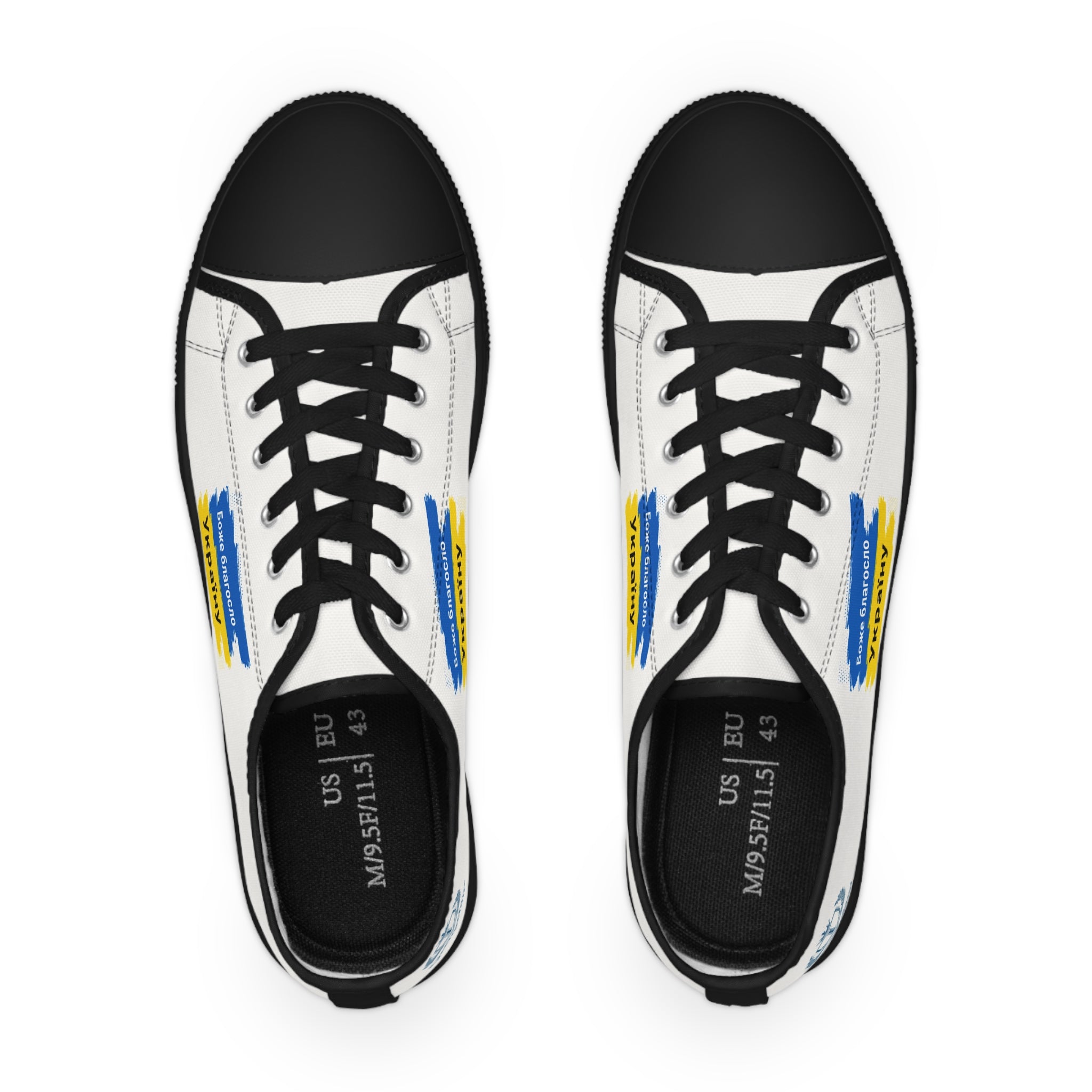 Men's Sneakers — Blue & Yellow Ukraine Pride Graphic