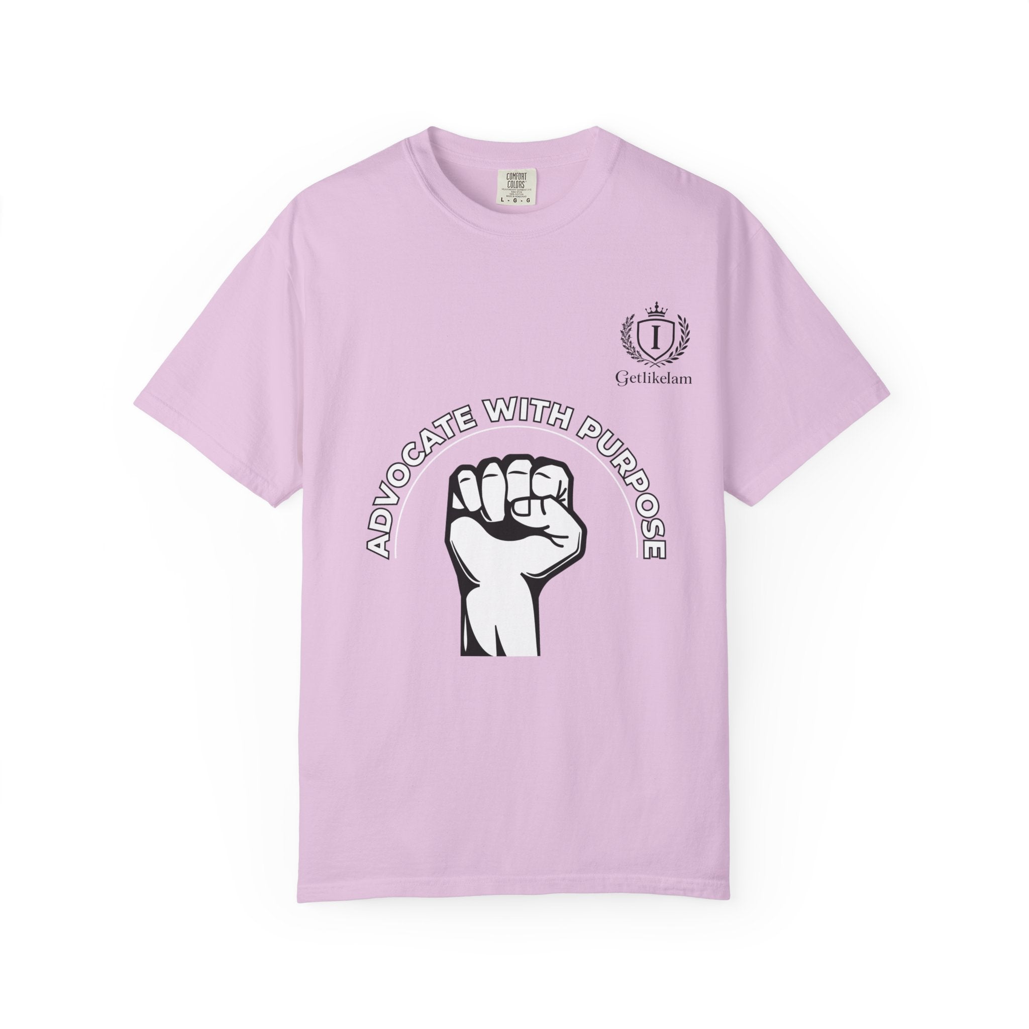 Advocate With Purpose T-Shirt — Raised Fist Social Justice Tee