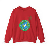 Friendship Earth Crewneck Sweatshirt — "Let's Be Friends" Graphic