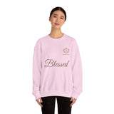 Blessed Crewneck Sweatshirt — Minimal Christian Faith Pullover