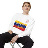 God Bless Venezuela Sweatshirt — Venezuelan Flag Brushstroke Crewneck