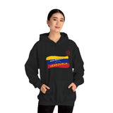 Venezuela Flag Brushstroke Hoodie — "Dios Bendiga Venezuela" Patriotic Sweatshirt
