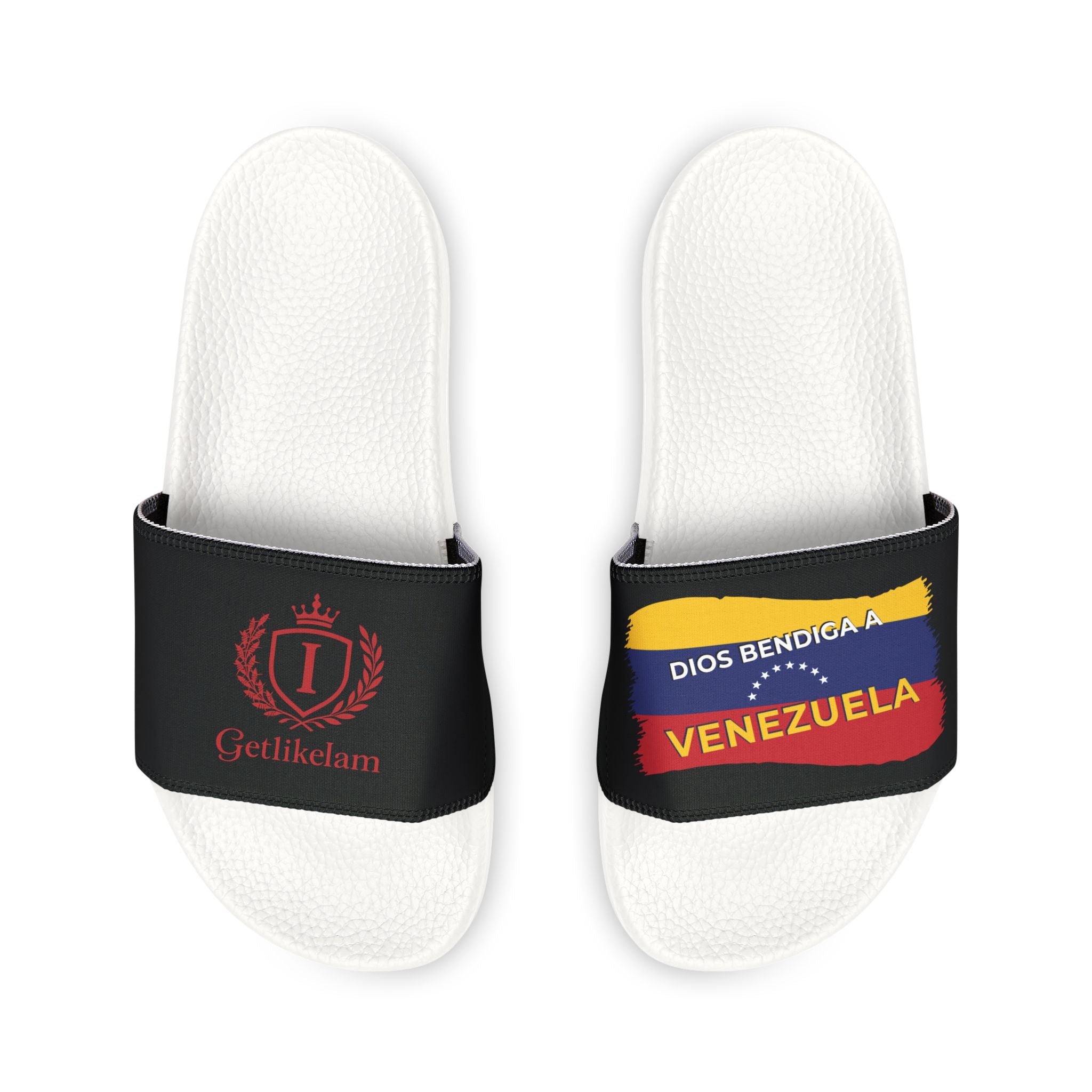 Venezuela Flag Slide Sandals — Mens Removable-Strap Pool Slides