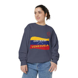 God Bless Venezuela Sweatshirt — Venezuelan Flag Brushstroke Crewneck