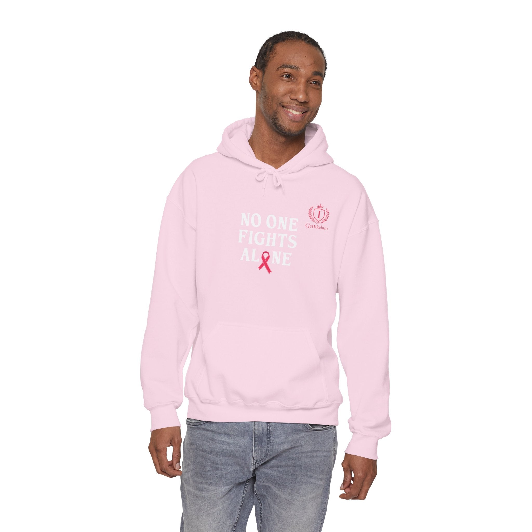 Cancer Awareness Hoodie — "No One Fights Alone" Support Hoodie