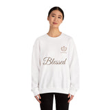 Blessed Crewneck Sweatshirt — Minimal Christian Faith Pullover