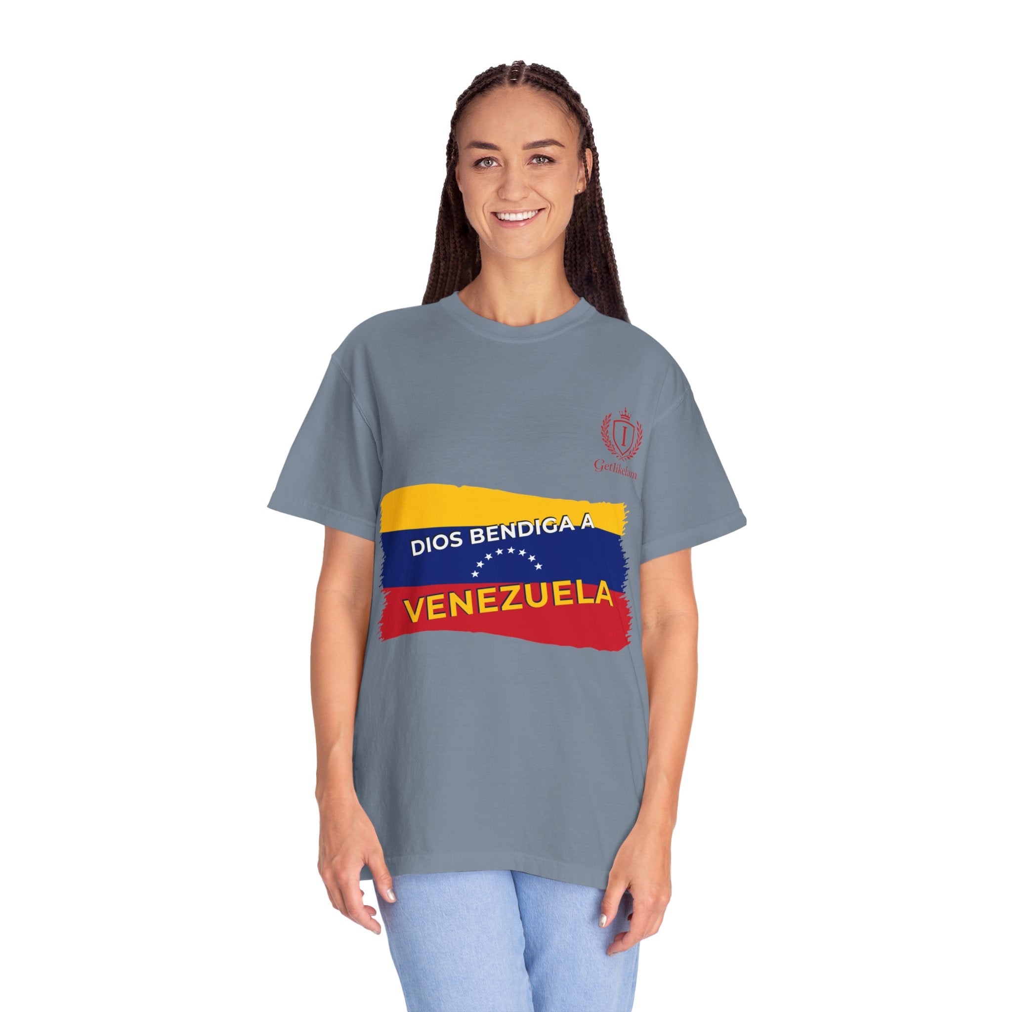 Venezuela Flag T-Shirt — "Dios Bendiga a Venezuela" Patriotic Tee
