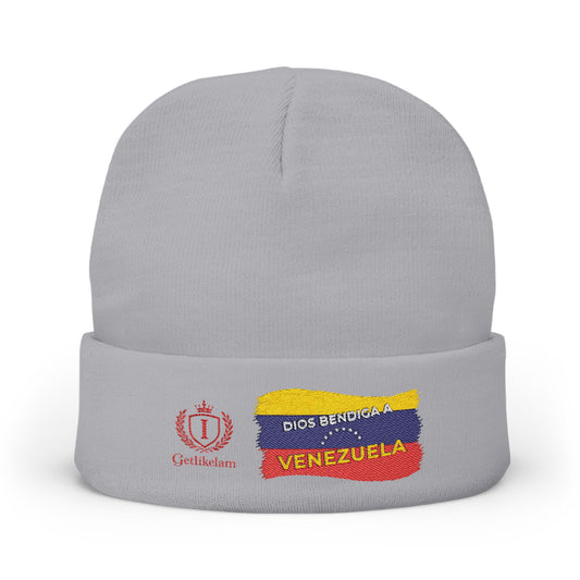 Venezuela Flag Embroidered Knit Beanie