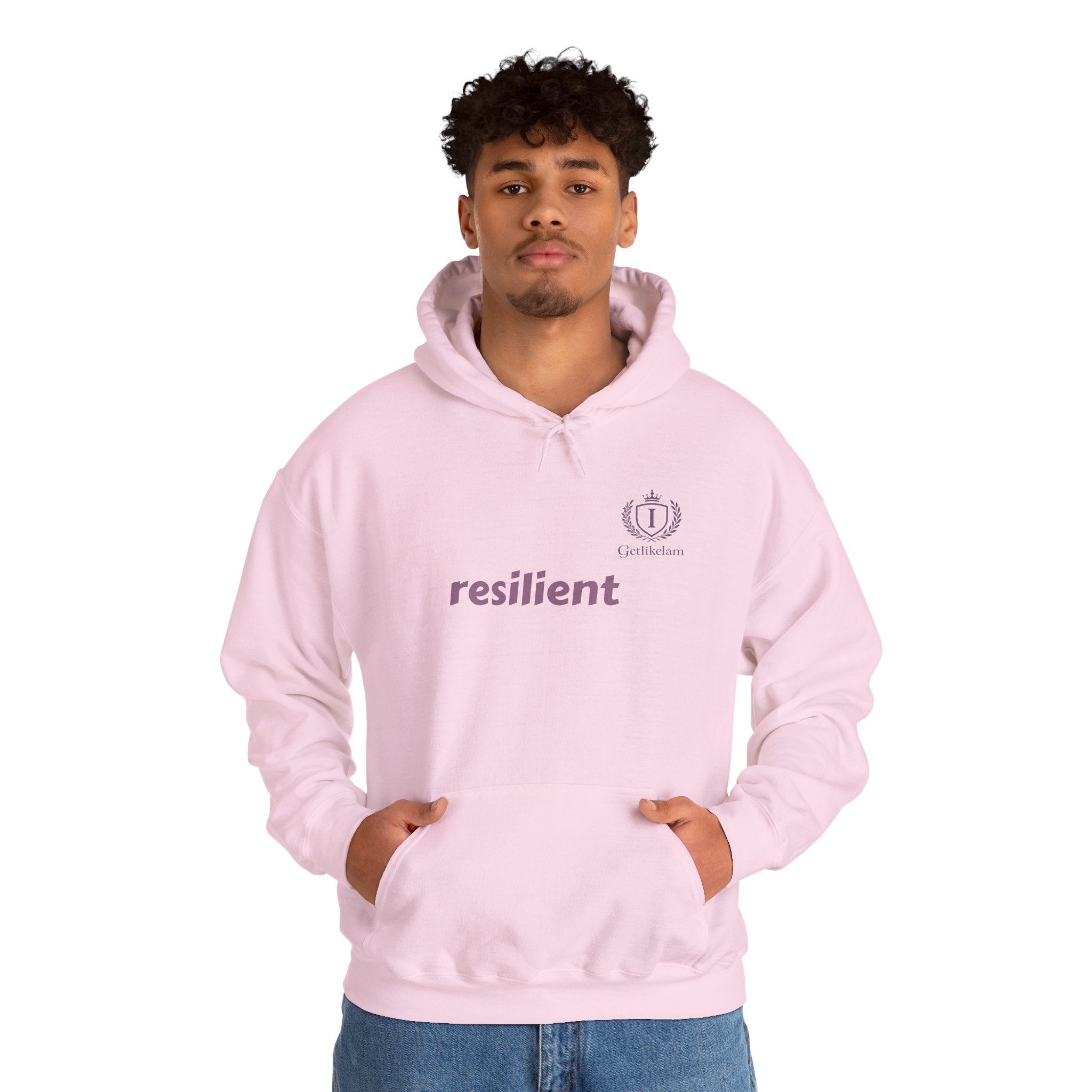 Hoodie — resilient Minimalist White Graphic Hoodie