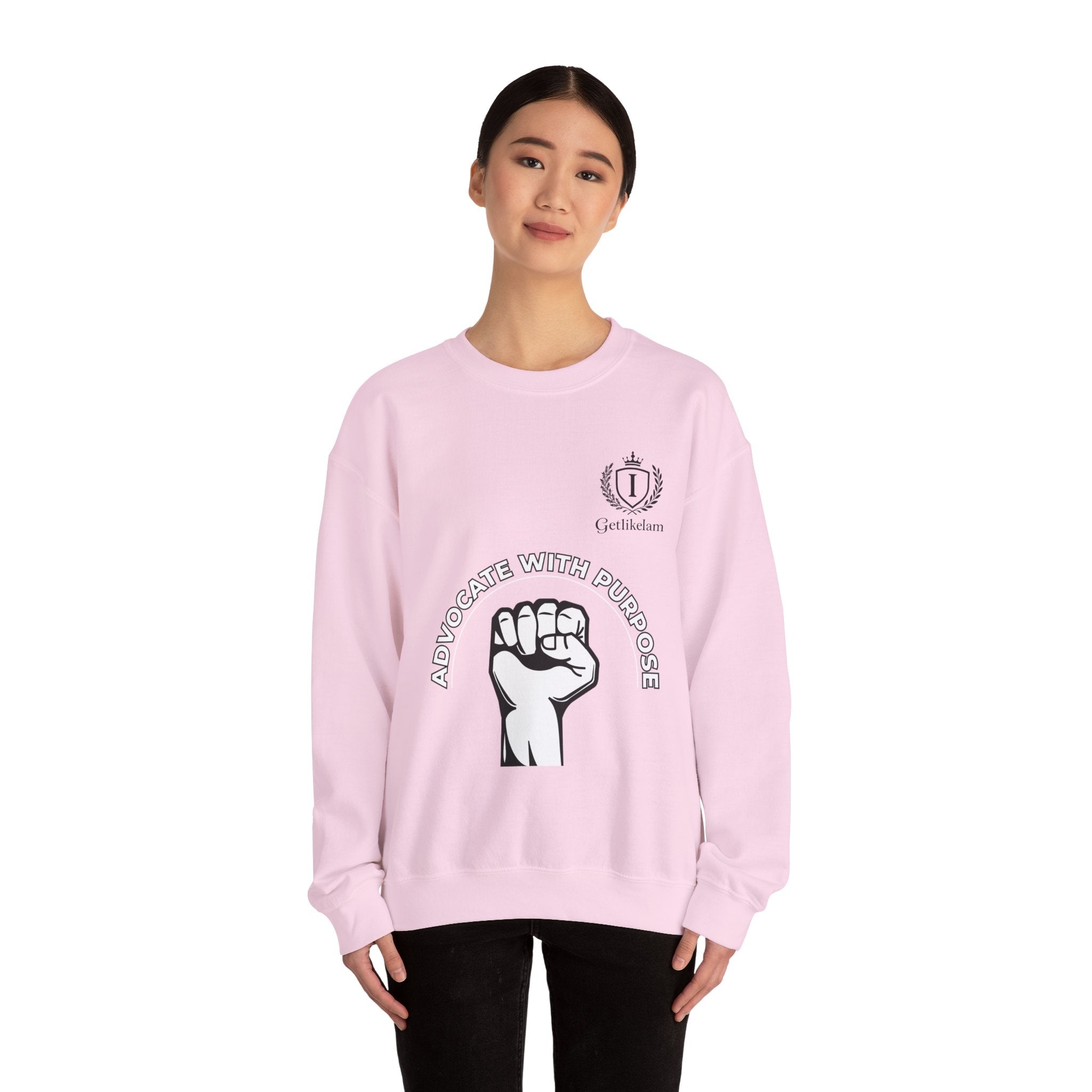 Advocate With Purpose Sweatshirt — Raised Fist Activism Crewneck
