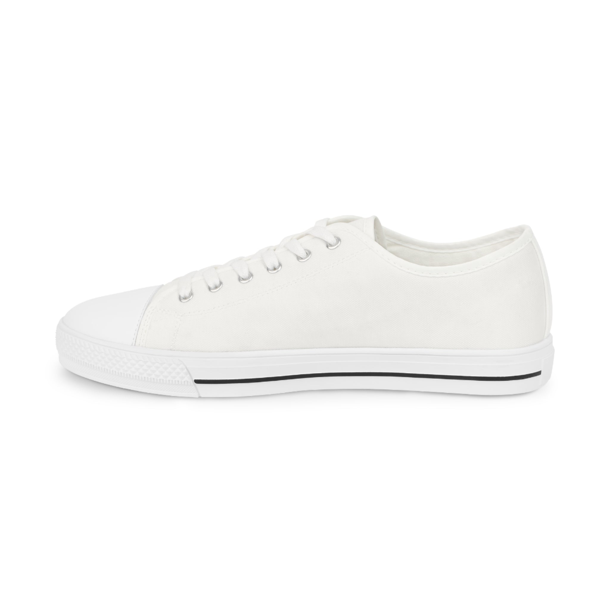 Raised Fist White Low Top Sneakers — Empowerment Graphic Men’s Casual Shoes