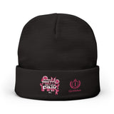 Embroidered Knit Beanie — "Pretty Girls Wear Pink" Unisex Beanie