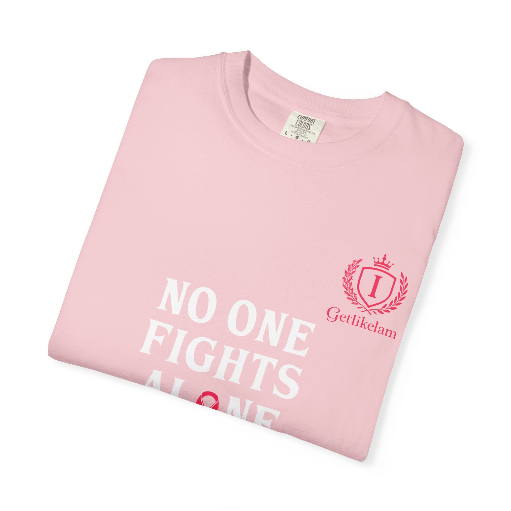 No One Fights Alone T-Shirt — Cancer Awareness Support Tee