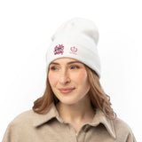 Embroidered Knit Beanie — "Pretty Girls Wear Pink" Unisex Beanie