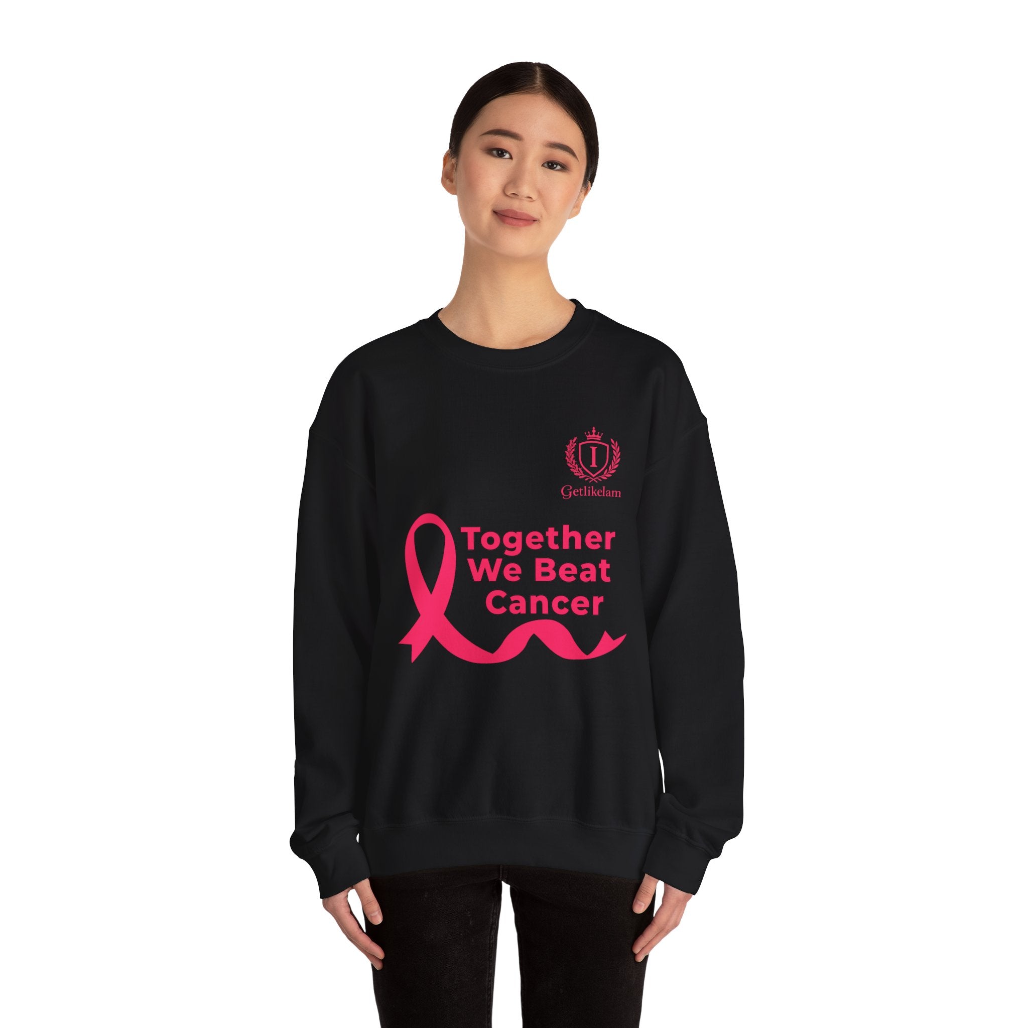 Cancer Awareness Crewneck - "Together We Beat Cancer" Sweatshirt