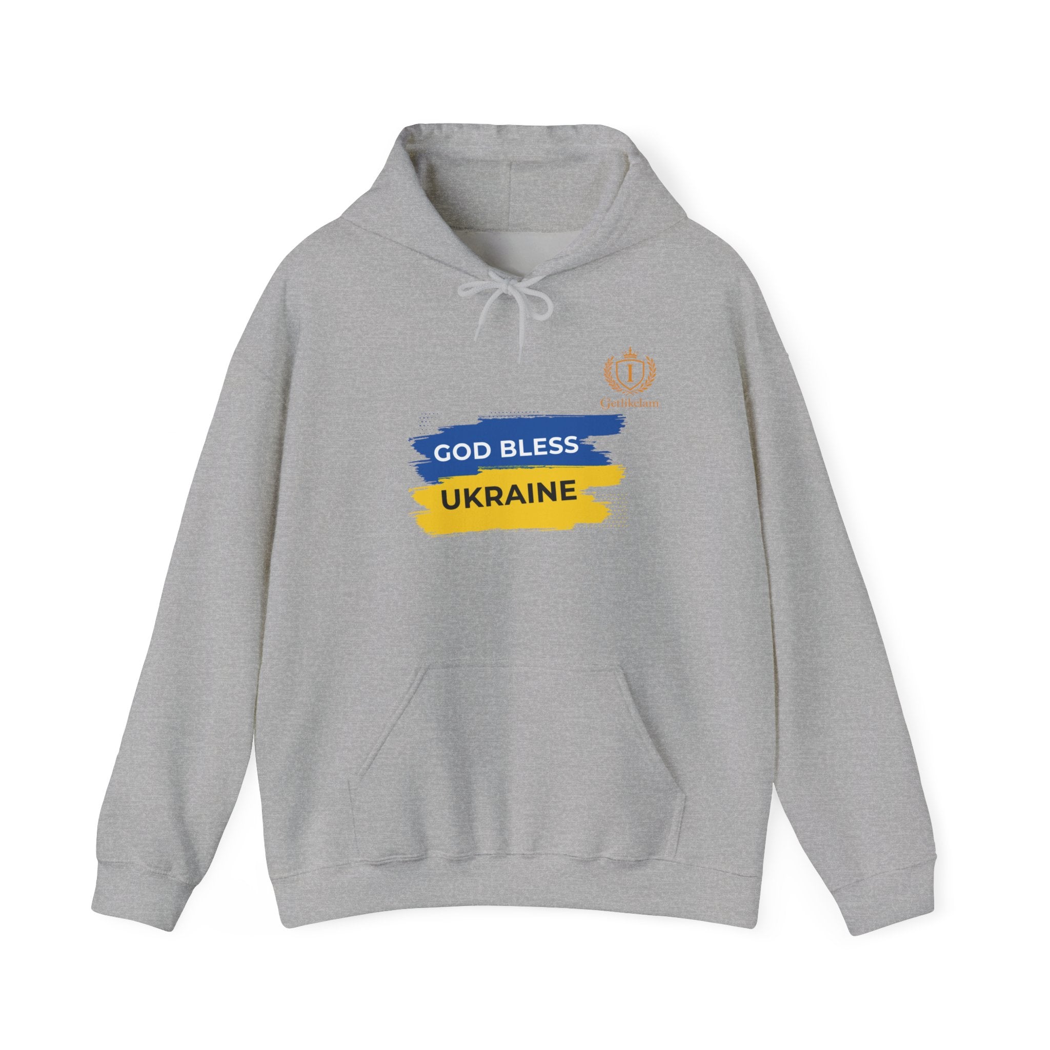 God Bless Ukraine Hoodie — Ukrainian Flag Map Support Sweatshirt