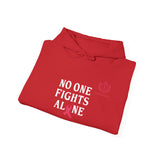 Cancer Awareness Hoodie — "No One Fights Alone" Support Hoodie