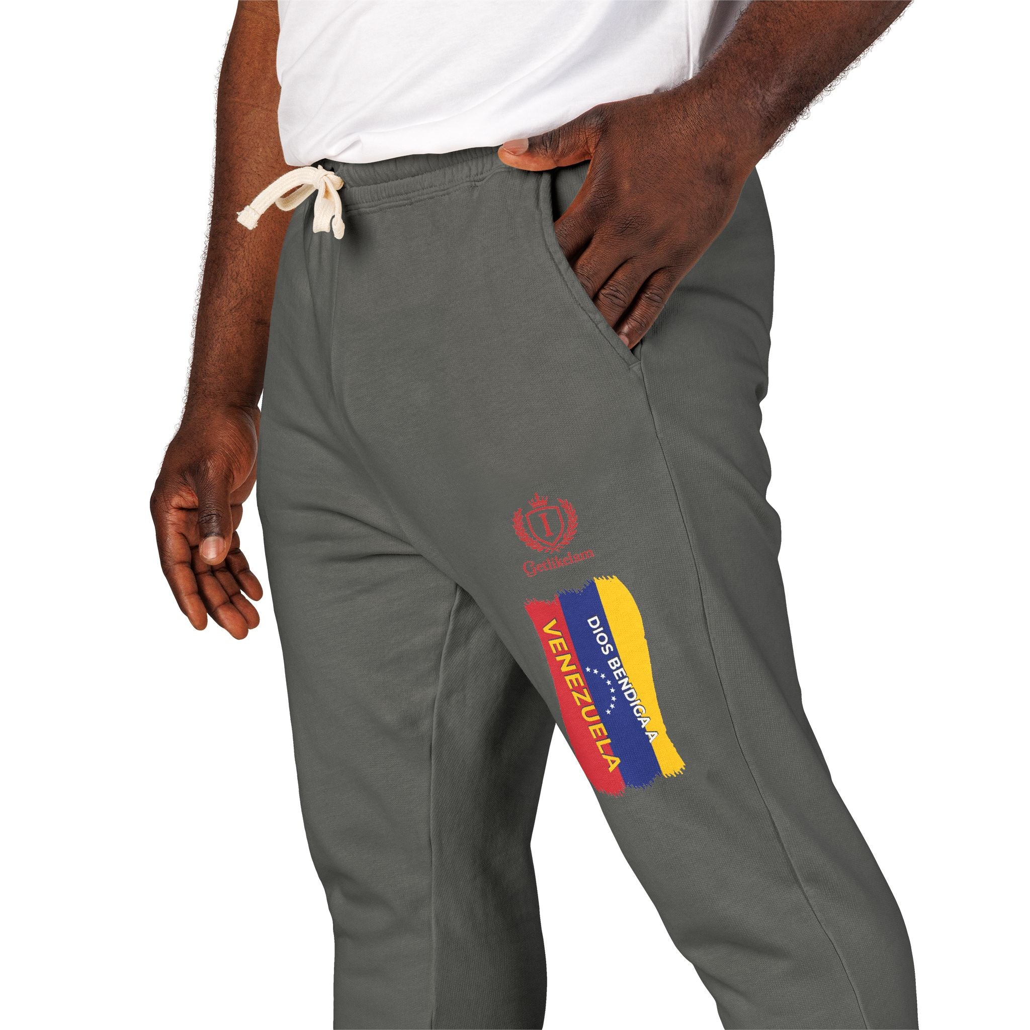 Colombian Flag Crown Sweatpants — Casual Fleece Joggers