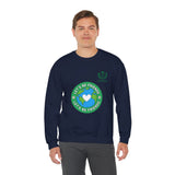 Friendship Earth Crewneck Sweatshirt — "Let's Be Friends" Graphic