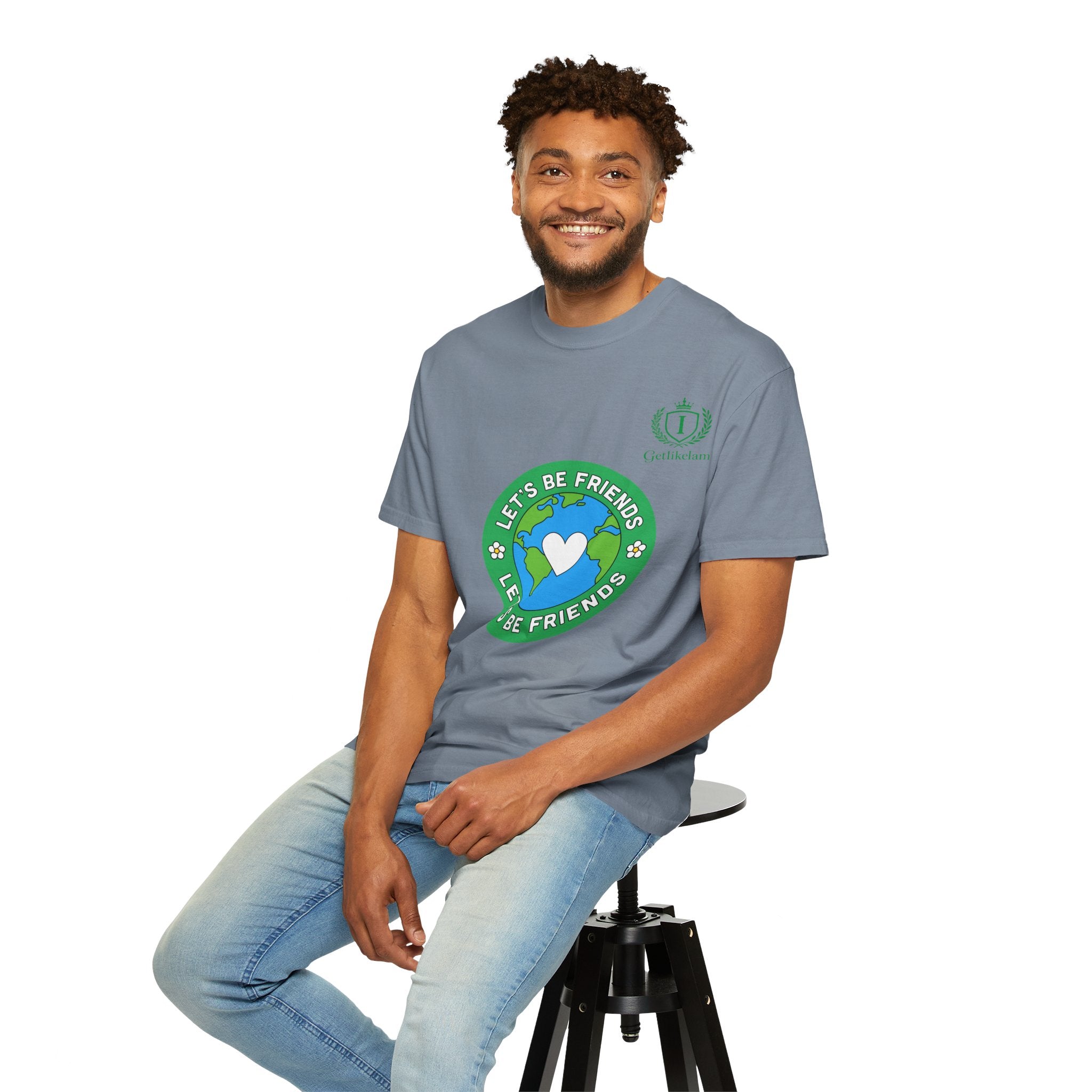 Let's Be Friends Earth Graphic T-Shirt