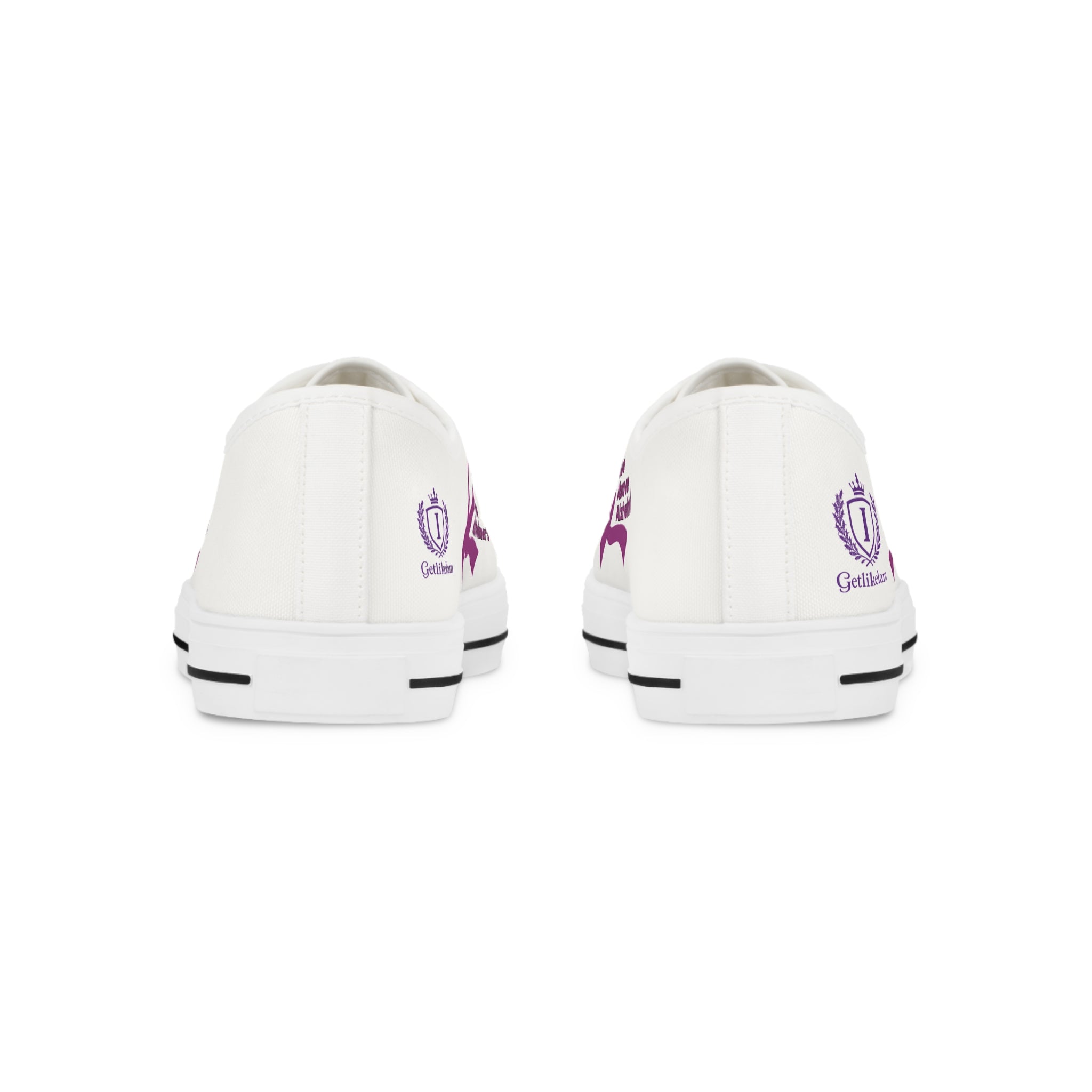 Low Top Sneakers — Rise Above Alzheimer's Purple Ribbon Awareness