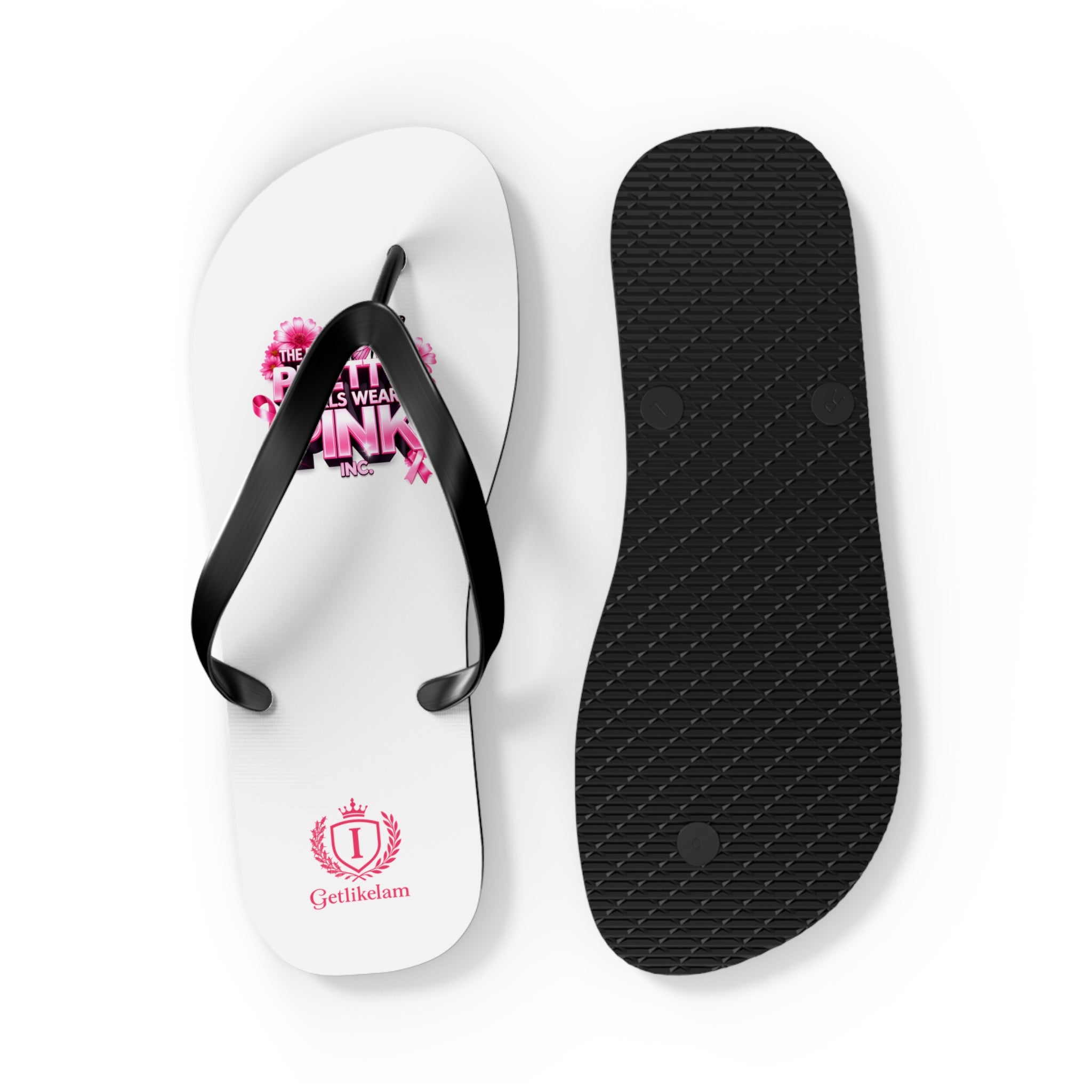 "Pretty Girls Wear Pink" Women's Flip Flops