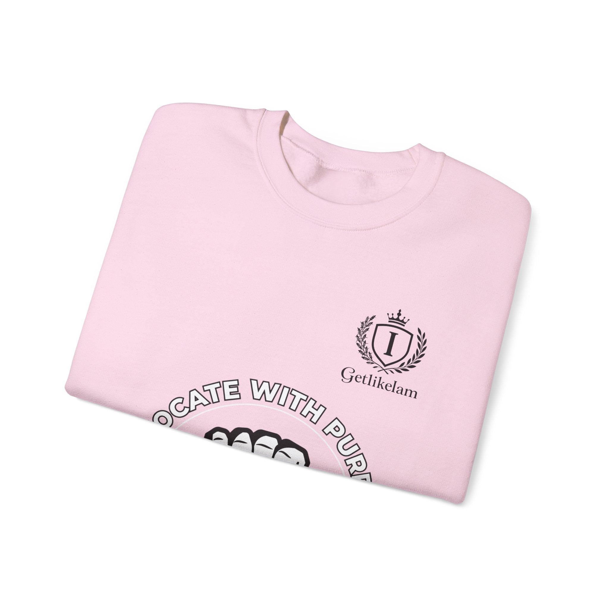 Advocate With Purpose Sweatshirt — Raised Fist Activism Crewneck