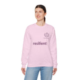 resilient Crewneck Sweatshirt — Minimal White Graphic Pullover
