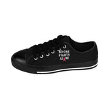 No One Fights Alone Canvas Sneakers — Men’s Cancer Awareness Shoes