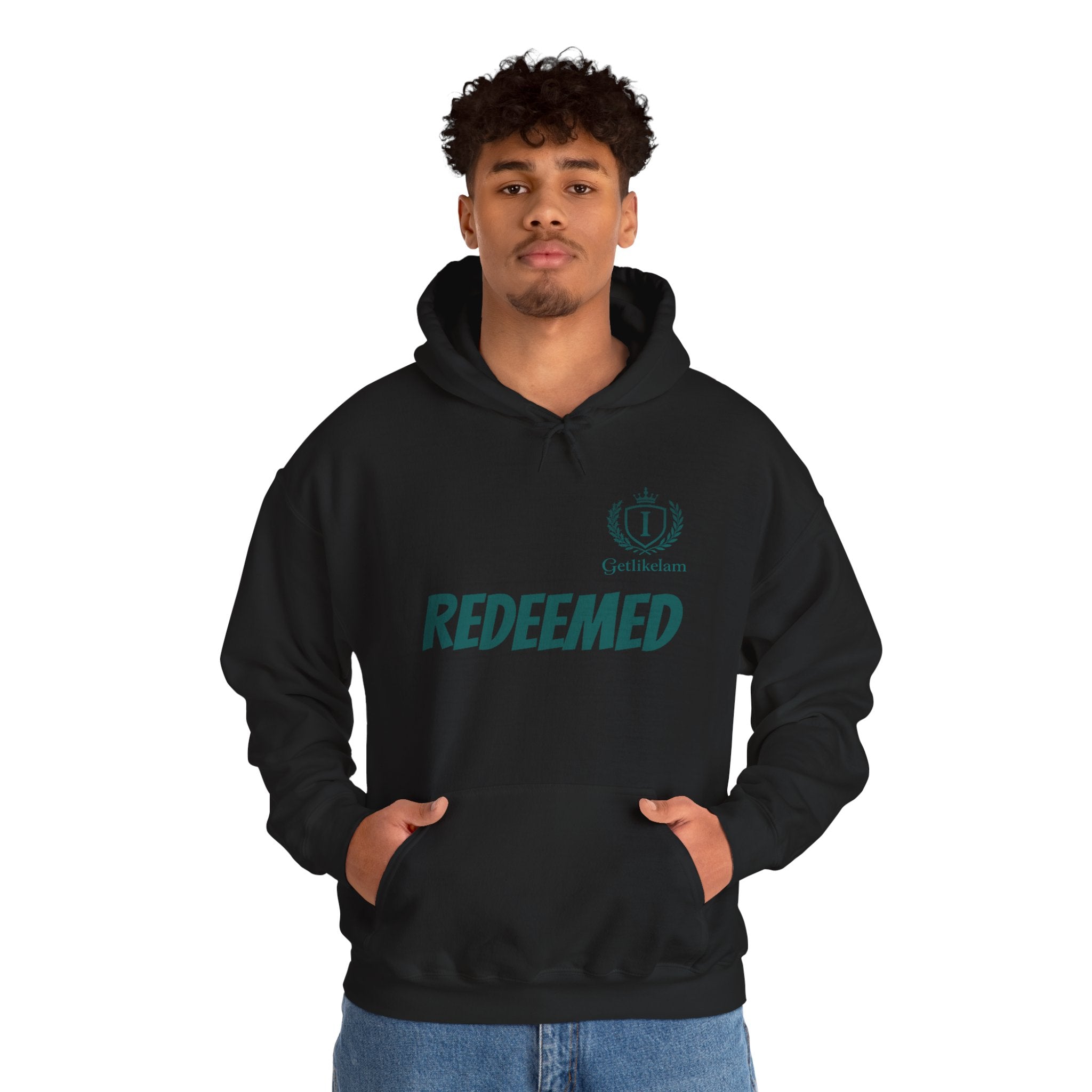 Redeemed Hoodie — Christian Faith Pullover with 'Redeemed' Script