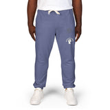 Embroidered Crest Sweatpants — Garment-Dyed Fleece Joggers