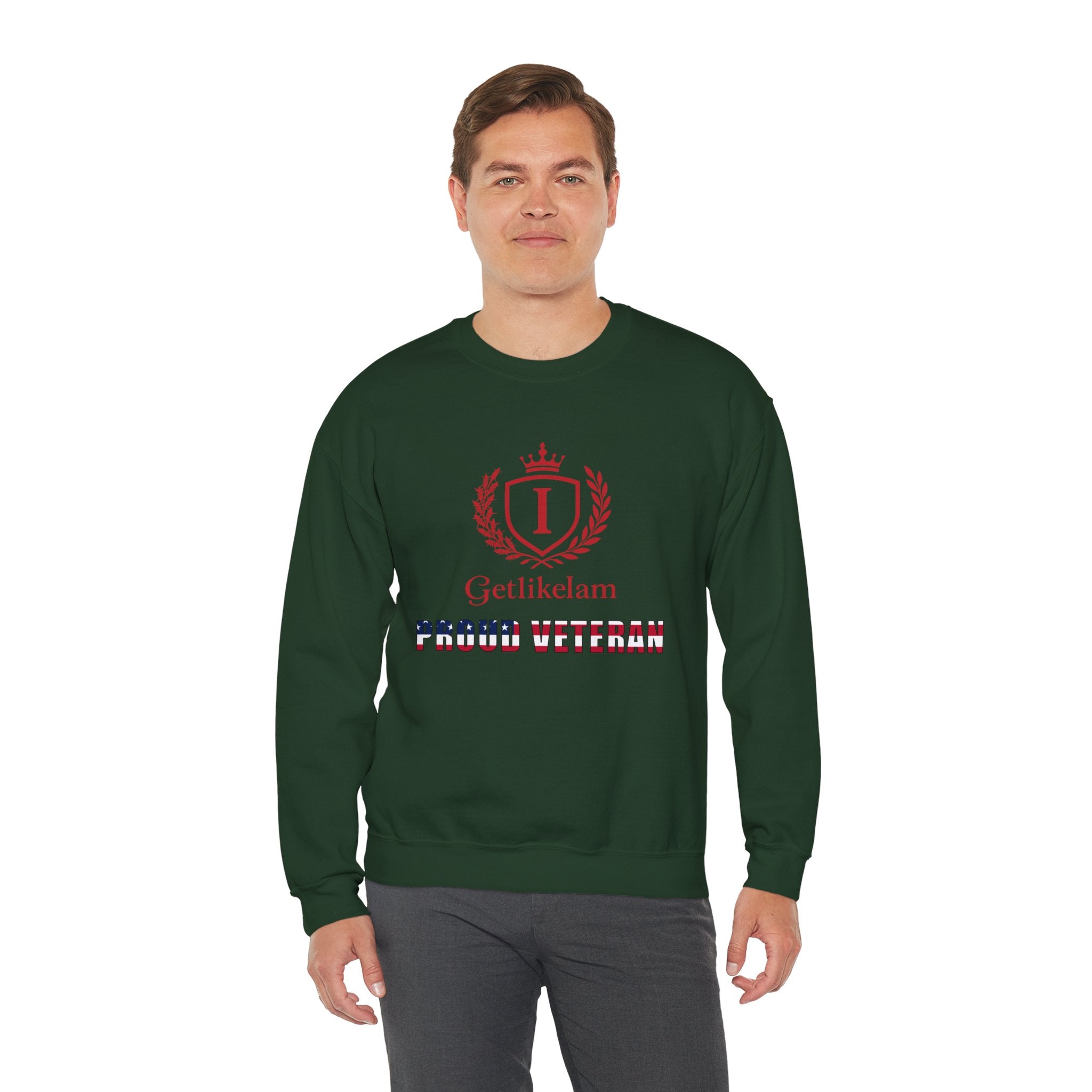 Unisex Crewneck Sweatshirt – Patriotic Military Tribute Sweatshirt for Veterans & USA Pride